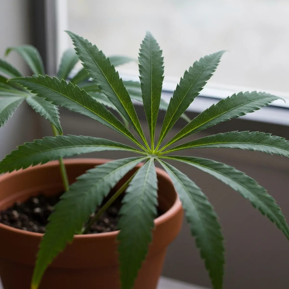 Planta de cannabis en cultivo doméstico investigado por tráfico de drogas